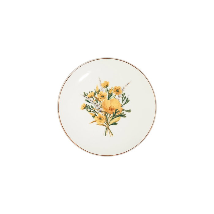Hermia Lily Tuval 6 TT Juego de 6 Platos de Postre Multicolor Porcelana 20x20 cm